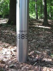 Grave pole marked Unknown 889 at the Soviet NKVD special camp Nr. 2 graveyard, Buchenwald