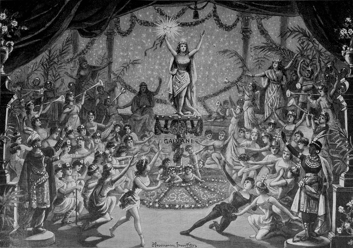 Final scene from the ballet "Pandora": The tribute to the victor in culture
