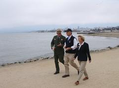 Secretary Dirk Kempthorne visiting Golden Gate National Recreation Area with National Park Service officials honoring Crissy Field renovation efforts