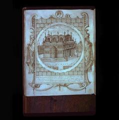 Watercolor painting of the Basilica Maggiore from the 16th century by E. Duperac
