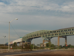 Girard Point Bridge double-deck cantilever crossing Schuylkill River Philadelphia