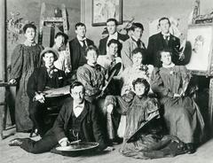 National Gallery of Victoria Art School students in 1896