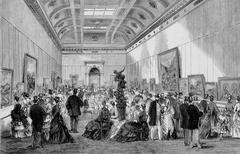 Opening ceremony of the new Fine Arts Gallery at the Public Library 1875 wood-engraving