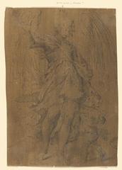 Painting of Archangel with Putto by Reni