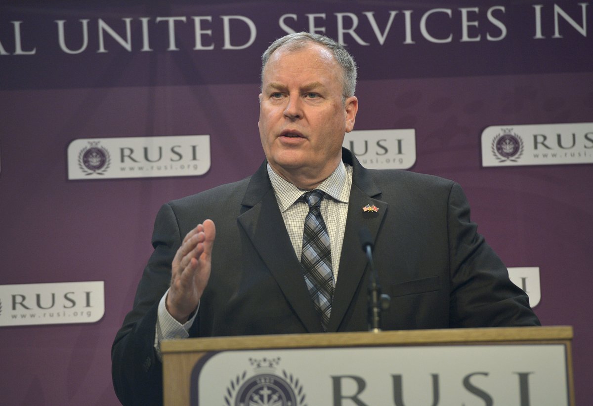 Deputy Secretary of Defense Bob Work speaking at Royal United Services Institute London