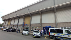 Police station at Roman Suarez Puerta Stadium in Avilés