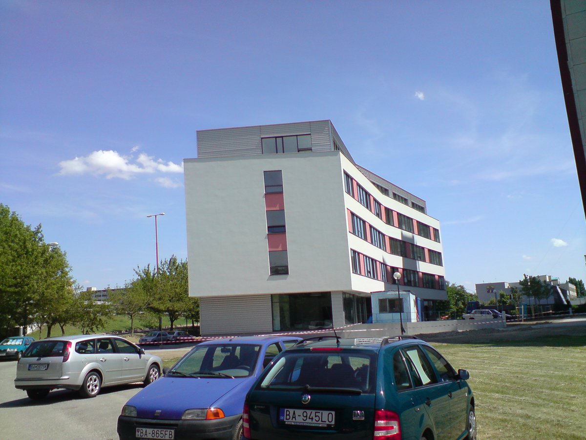 Modern building near the University of Economics