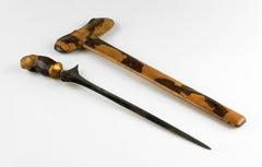 Traditional Indonesian kris dagger with a wooden sheath