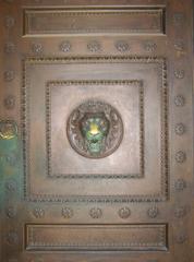 Detailed view of bronze doors in the Naos of Nashville Parthenon replica