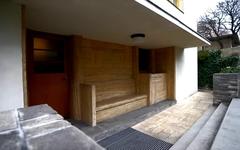 Entrance niche of Villa Müller in Prague designed by architect Adolf Loos