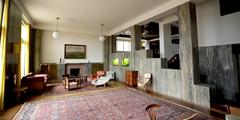 Interior view of Salone Villa Müller with Art Deco style furnishings