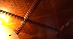 Decorative coffered ceiling in Villa Müller dining room