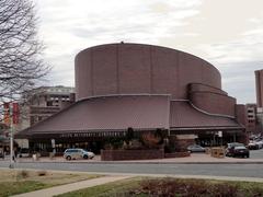 Joseph Meyerhoff Symphony Hall exterior at dusk in Baltimore Maryland USA