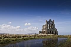 Ruins of Whitby Abbey church in North Yorkshire during daytime