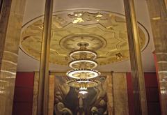 Art deco chandelier in Music Hall at Municipal Auditorium Kansas City Missouri