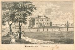 Engraving of Government House New York City historic building