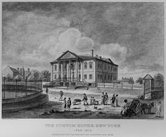 The Custom House in New York City as depicted in an engraving dated 1799-1815