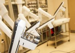 Surgeon performing robotic surgery using daVinci Xi surgical system at William Beaumont Army Medical Center