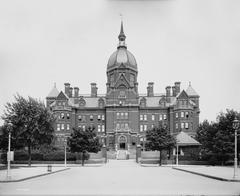 Johns Hopkins Hospital building exterior in Baltimore during the 1900s