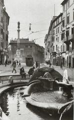 Piazza di Spagna square with Spanish Steps in Rome under blue sky
