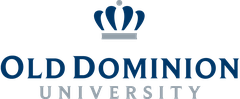 Old Dominion University logo featuring a torch and shield design