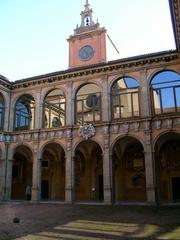 Facade of Bologna's Archiginnasio historic building