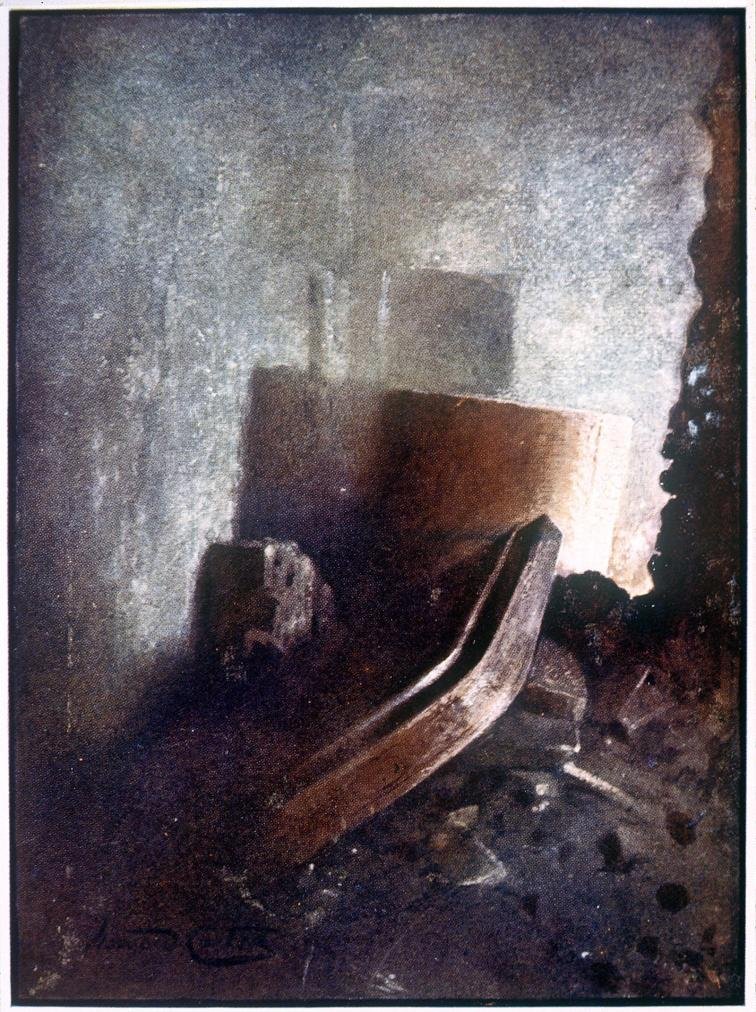 KV20 burial chamber J2 interior viewed by Howard Carter in 1904