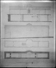 Gravkor interior of Sankt Jakobs kyrka showing architectural and gravestone details