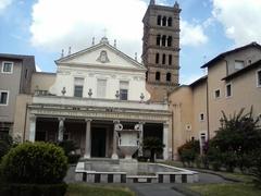 Exterior view of Basilica di Santa Cecilia in Trastevere Rome