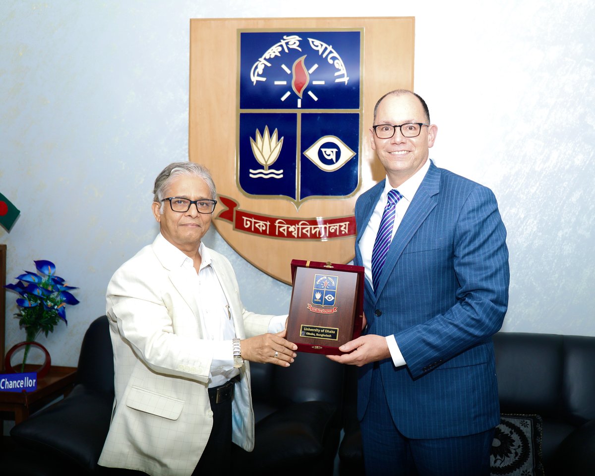 Ambassador Peter Haas delivering opening remarks at Projonmo Wave outreach event at University of Dhaka on June 2, 2022