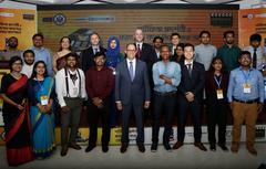 Ambassador Peter Haas delivering opening remarks at Projonmo Wave outreach event at University of Dhaka on June 2, 2022
