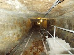 Inside view of Gold Reef City Mine showing mining tunnels and equipment
