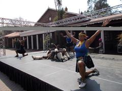 Tribal dance performance at Gold Reef Amusement Park amphitheatre