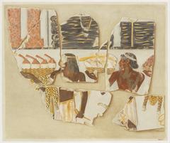 Ancient Egyptian depiction of Asians bringing gifts from the East to Puyemre in tomb TT 39
