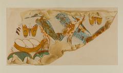 Facsimile of Puyemre TT 39 tomb depicting nesting birds in ancient Egyptian art