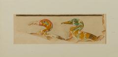 Two carved ducks on the tomb of Puyemre TT 39 facsimile