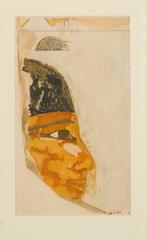 Facsimile of the face of Seniseneb from the tomb of Puyemre (TT 39) showing ancient Egyptian art details