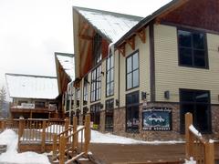 Scenic view of Mt Norquay and Norquay lodge in Banff National Park, Canada