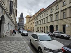 Demolition of buildings around Masaryk Railway Station with surrounding area in view
