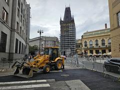 Demolition of buildings around Masaryk railway station with surroundings