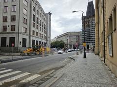 Demolition of buildings around Masaryk Railway Station with nearby area