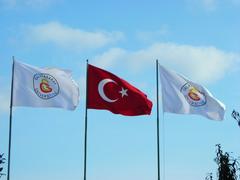 Galatasaray University Flags Flying Outside