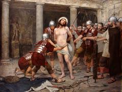 Painting of the Flagellation of Christ by Belmiro de Almeida