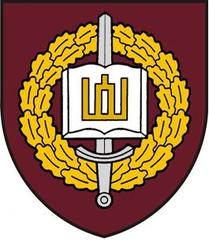 Insignia of the General J.Zemaitis Lithuanian Military Academy featuring a stylized emblem with military symbols