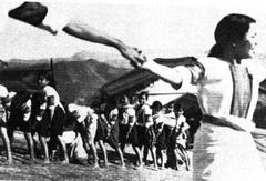 Lushai schoolgirls playing outdoors