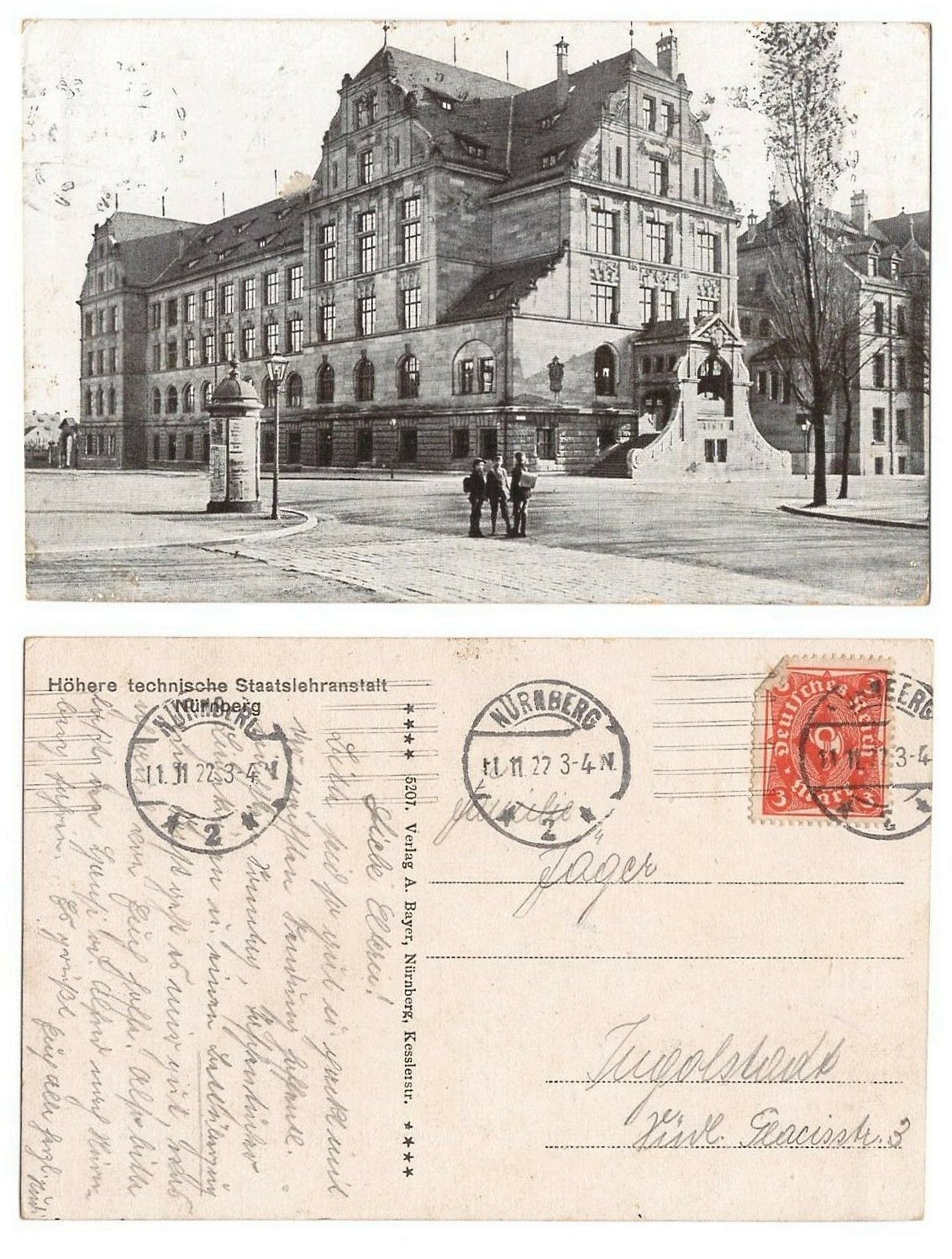 Historic image of Höhere Technische Staatslehranstalt in Nürnberg from 1922