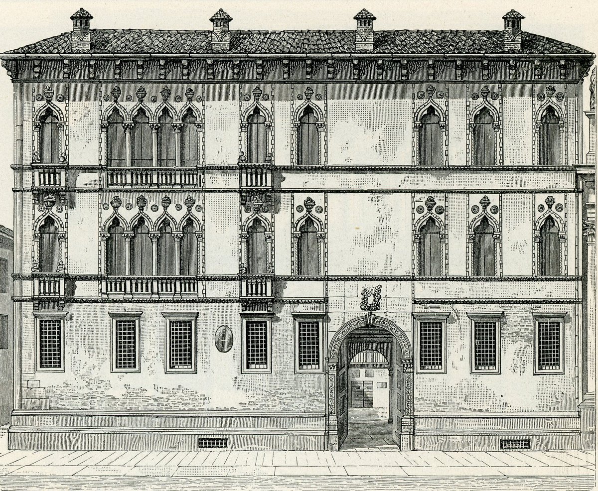 Historic building La Cà d’Oro now Palazzo Da Schio in Vicenza