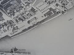 Harbor wall with pier and breakwater at Sechseläutenplatz in Zürich, Switzerland