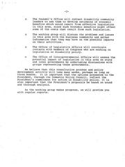 Development of Administration Disability Policy White House Memo page two