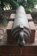 19th century cannon displayed outdoors